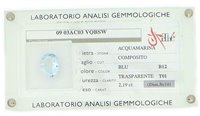 Pietra certificata Sommer Uomo in Acquamarina Acquamarina 2.19 Ct 10215609 - 10215609